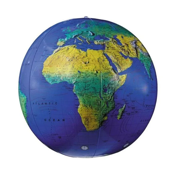 Dark Blue Topographical Inflatable Globe (40cm/16″)