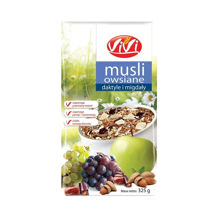 Dattel-Mandel-Hafermüsli 350 g VIVI