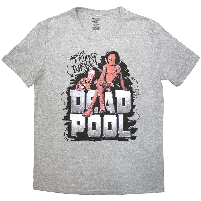 Deadpool Plucked Turkey Logo T Shirt