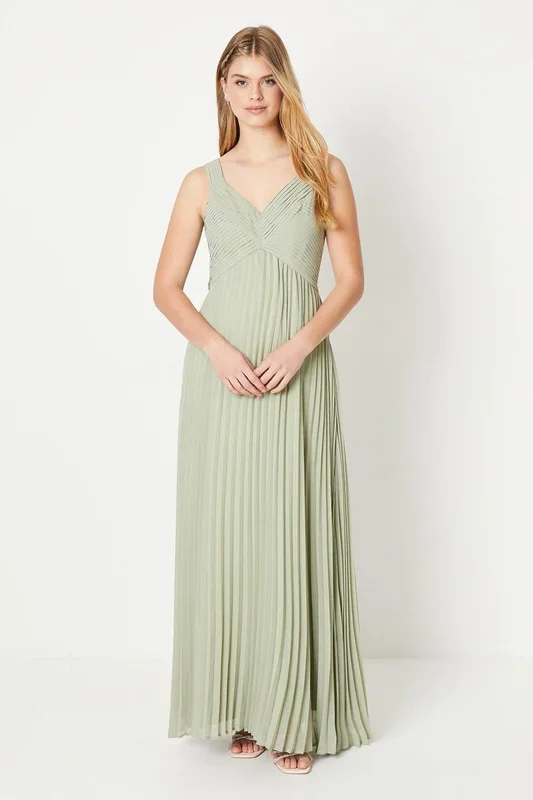 Debut London by Coast Pleated Bodice Georgette Bridesmaid Dress