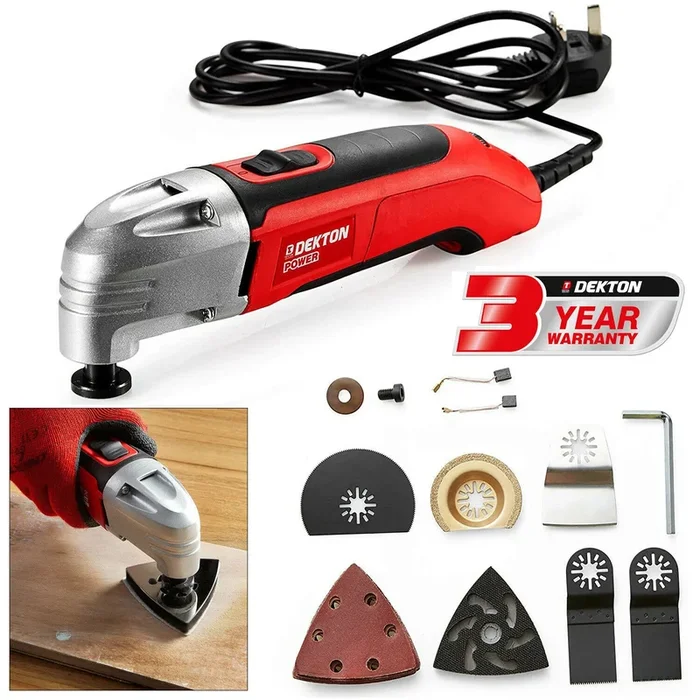 Dekton 300W Oscillating Multi Tool Sander Scraper Saw Cut Sanding Grind 37pc
