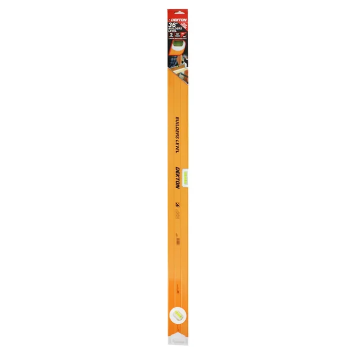Dekton 36” 900mm Builders Spirit Level Milled Edges Ridged body End Protectors