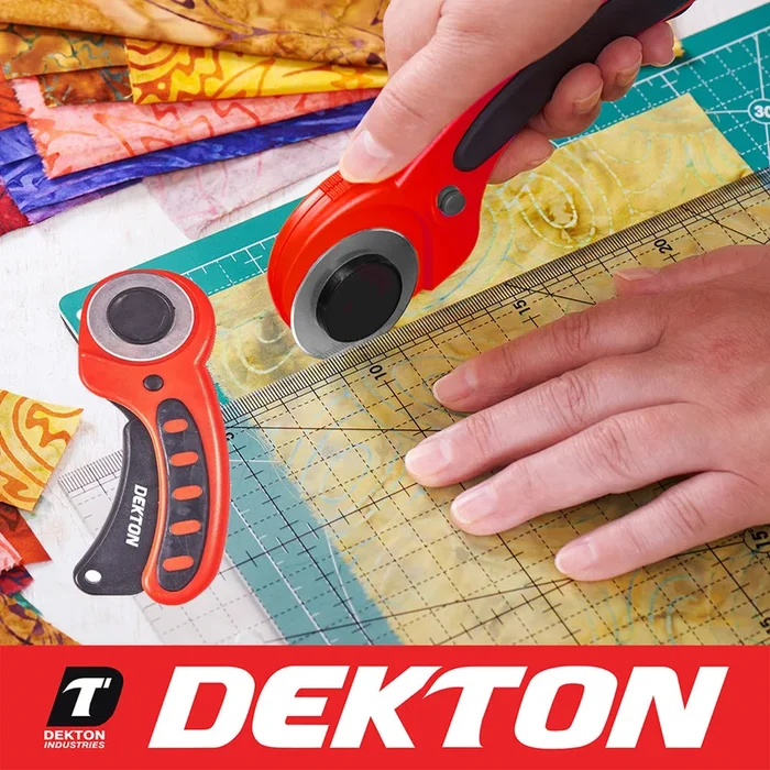 Dekton 45mm Rotary Cutter Sewing Quilting Craft Roller Fabric Cutting Tool Hobby