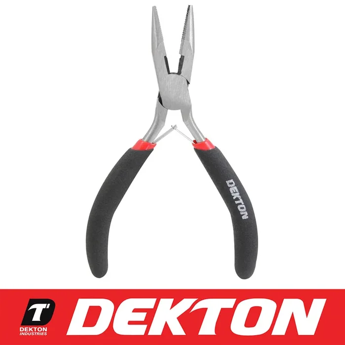 Dekton Mini Long Nose Pliers Carbon Steel Anti Slip DIY Tool Workshop Craft