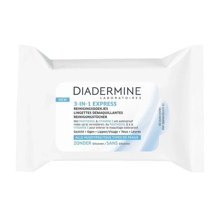 Diadermine Cleansing wipes 3 in 1 maxi pack