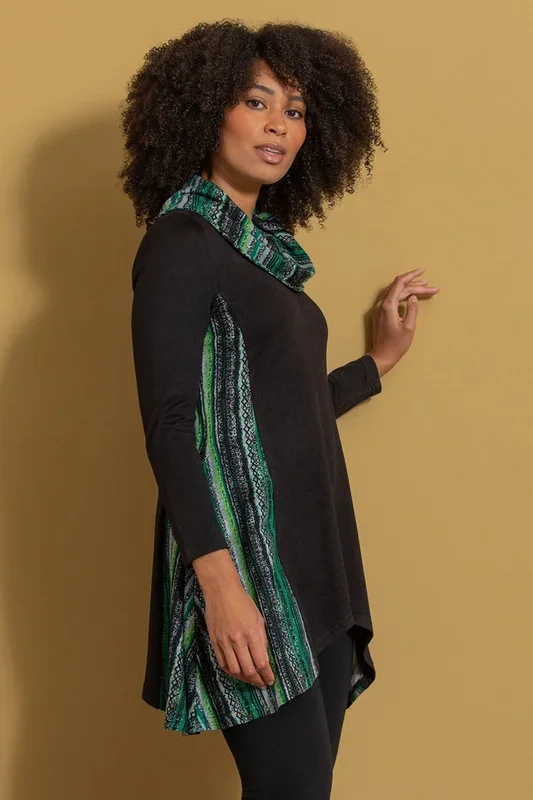Dipped Hem Knitted Tunic Top