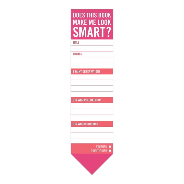 Does This Book Make Me Look Smart Bookmark Pad
