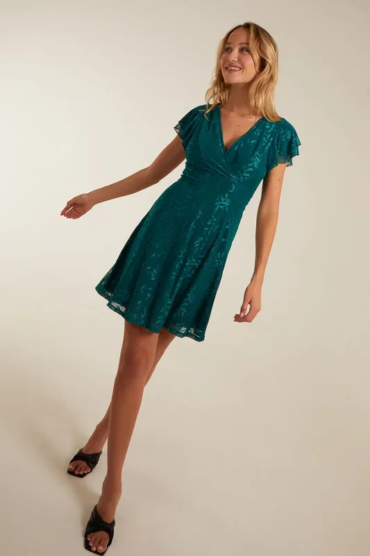 Double Frill Wrap Dress