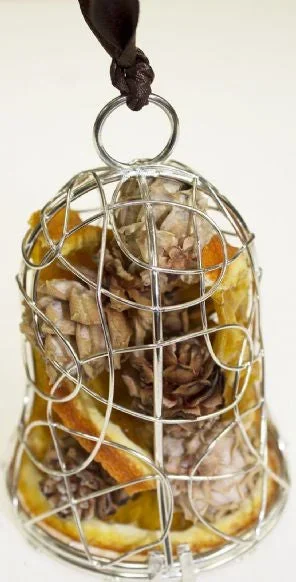 Dried Fruit Hanging Bell Decoration – silver