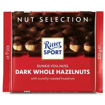 Dunkle Schokolade mit ganzen gerösteten Haselnüssen Ritter Sport 100g