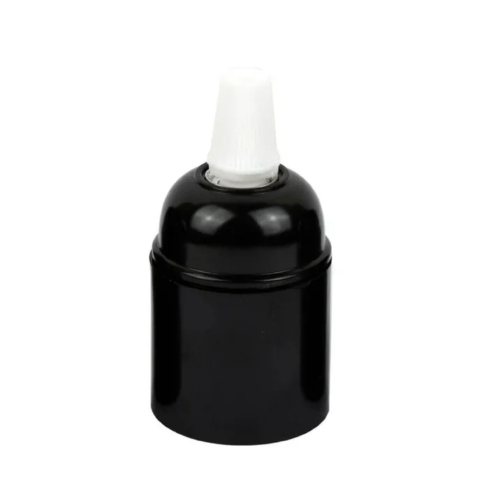 E27 Plain Screw Holder With White Cord Grip Bakelite Lamp Holder~1151