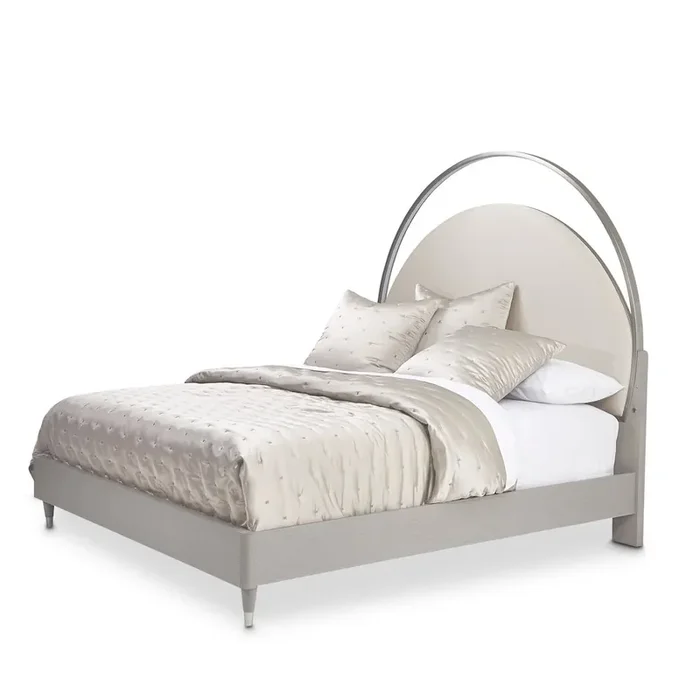 Eclipse Eastern King Upholstered Bed with LED Lights – Moonlight