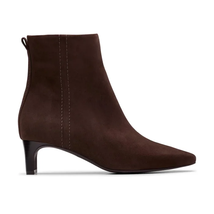 Edina Up Dark Brown Suede Ankle Boots
