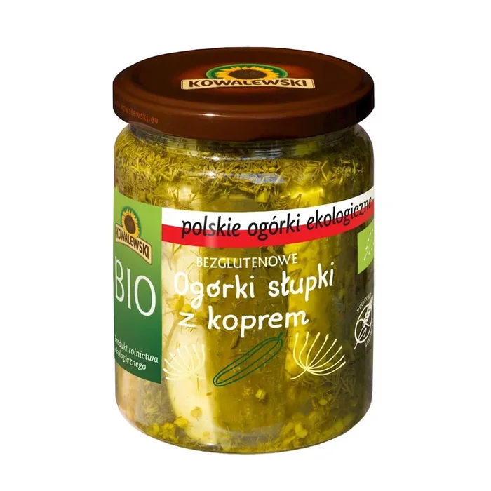 Eingelegte Gurken mit Dill glutenfrei BIO 480 g (260 g) – KOWALEWSKI