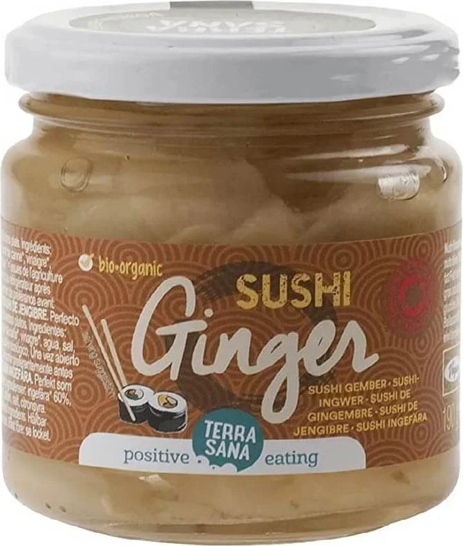 Eingelegter Ingwer für Sushi BIO 190 g – TERRASANA