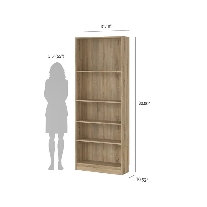 Element Tall Wide 5 Shelf Bookcase
