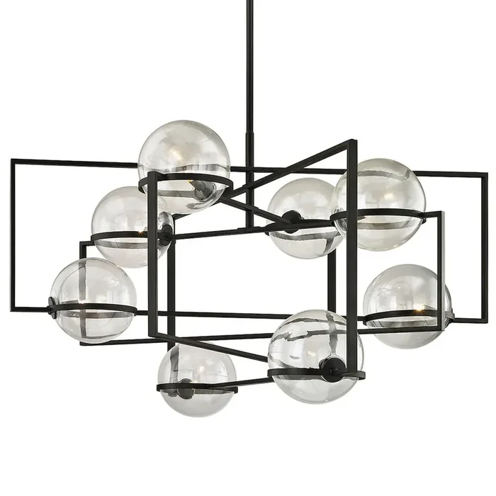 Elliot Chandelier In Textured Black Color