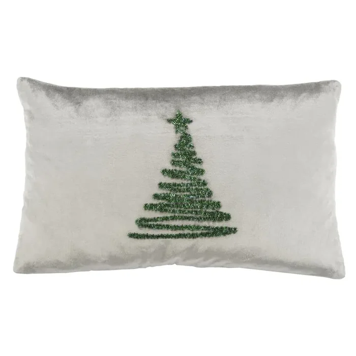Enchanted Evergreen Pillow, Grey/Green, PLS882C-1220