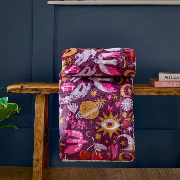 Enchanted Printed Fleece Throw