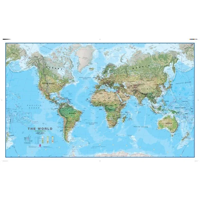 Environmental World Wall Map