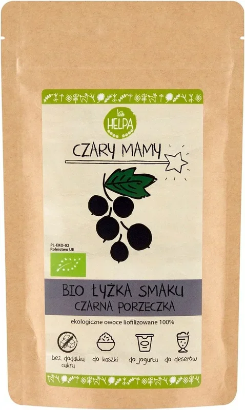 Esslöffel Aroma der schwarzen Johannisbeere (gefriergetrocknetes Pulver der schwarzen Johannisbeere) BIO 40 g – HELPA