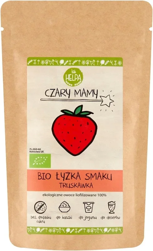 Esslöffel Erdbeergeschmack (gefriergetrocknete Erdbeerpulver) BIO 40 g – HELPA