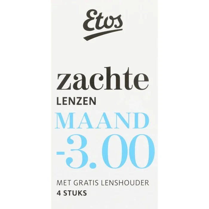 Etos Soft month lenses -3.00 + lens holder