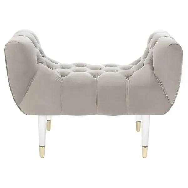 EUGENIE TUFTED VELVET ACRYLIC BENCH, SFV4705A