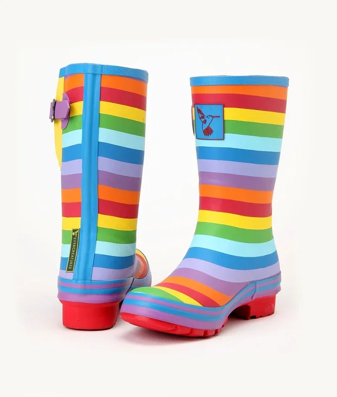 Evercreatures Natural Rubber Wellies – Rainbow