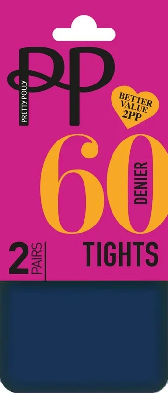 Everyday Opaques 60 Denier Tights 2 Pair Pack – Navy