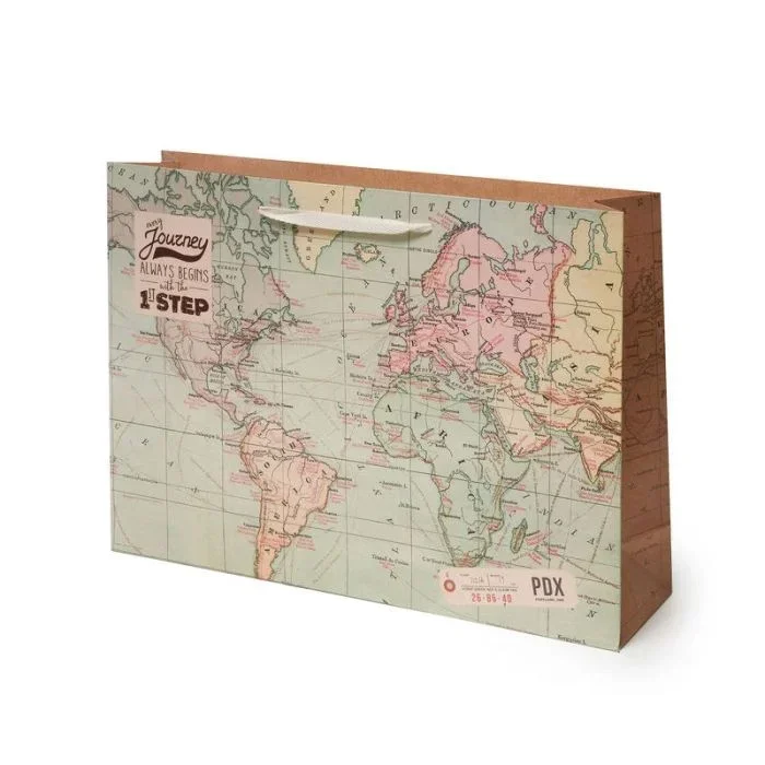 Extra Large Gift Bag World Map