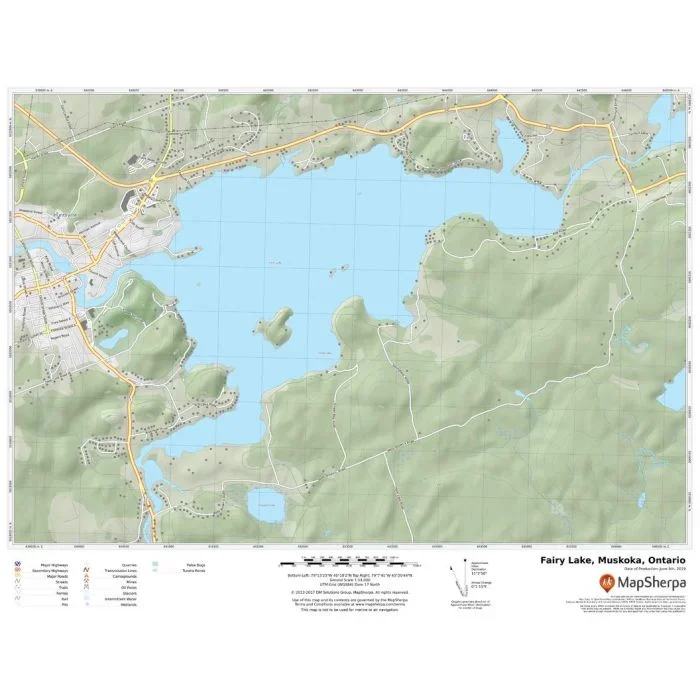 Fairy Lake, Muskoka, Ontario Map