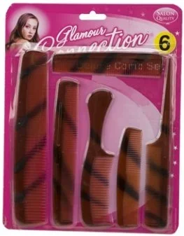 Family Assorted Hair Combs 6 pack