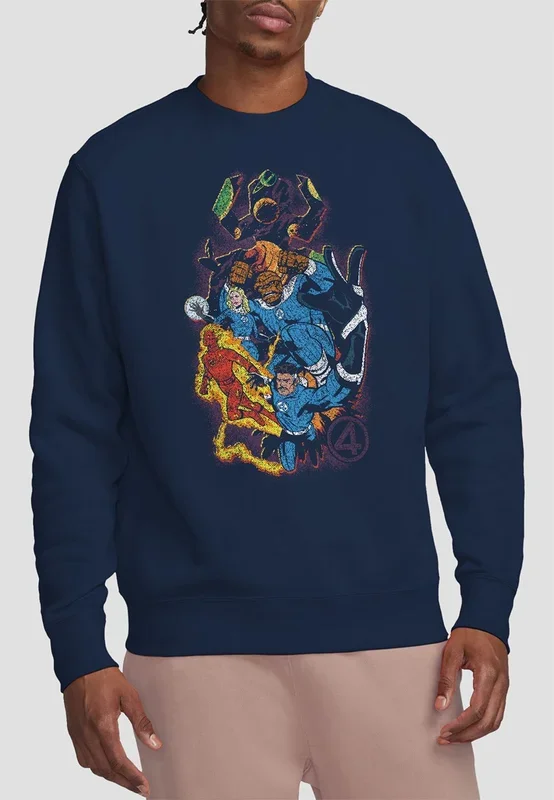 Fantastic Four Cosmic Heroes & Villains Sweatshirt, Navy