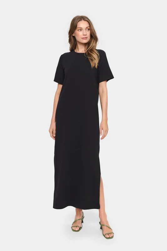 FariaSZ Short Sleeve Maxi T-Shirt Dress Plain