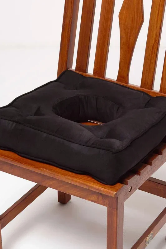 Faux Suede Coccyx Cushion with Ties