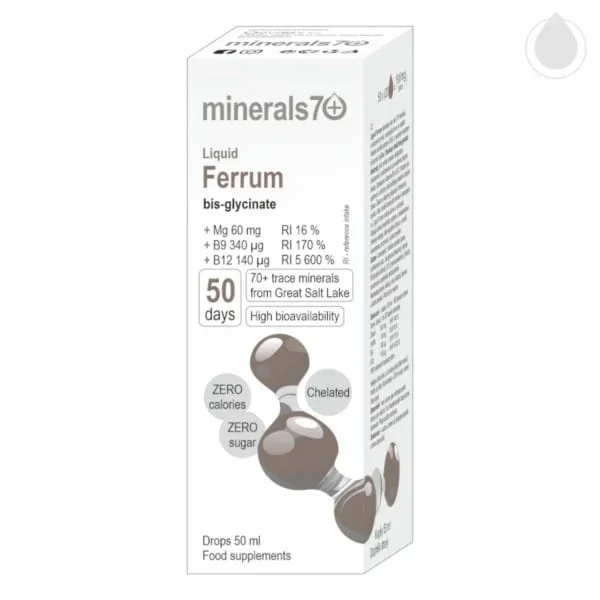 Ferrum flüssige Tropfen 50 ml Eisen MINERALIEN7 +