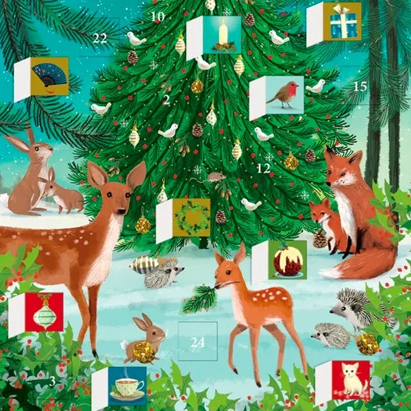 Festive Forest Tree Advent Card
