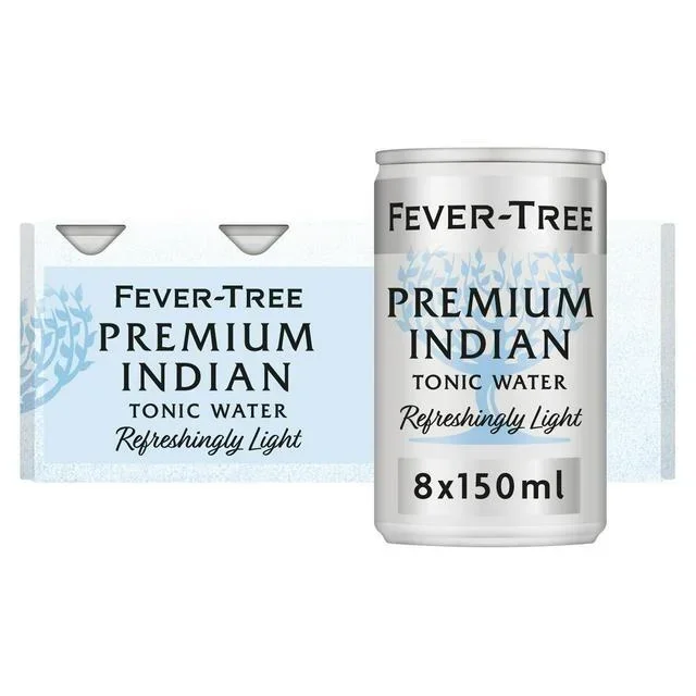 Fever Tree Refreshingly Light Tonic Water Can 8 x 150ml