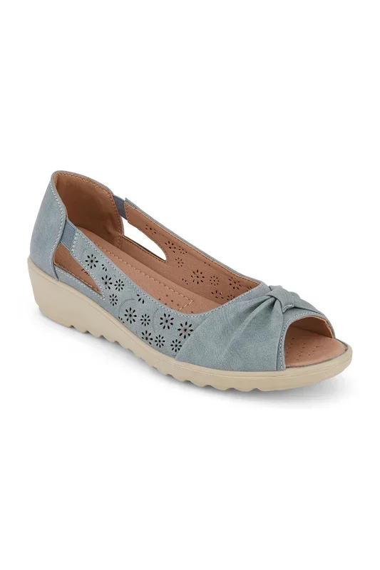 Flexisole Bow Peep Toe Shoes