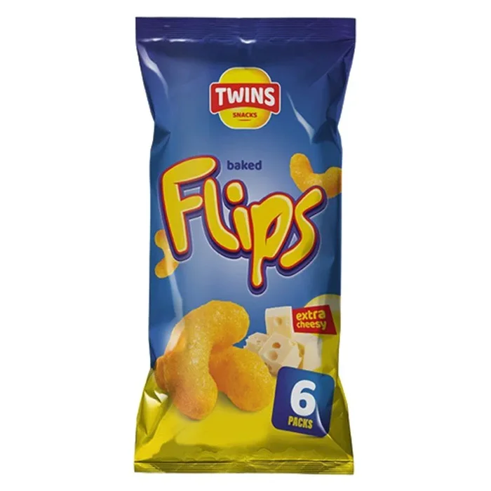 Flips Baked Cheese Puffs 16g 6 Pack