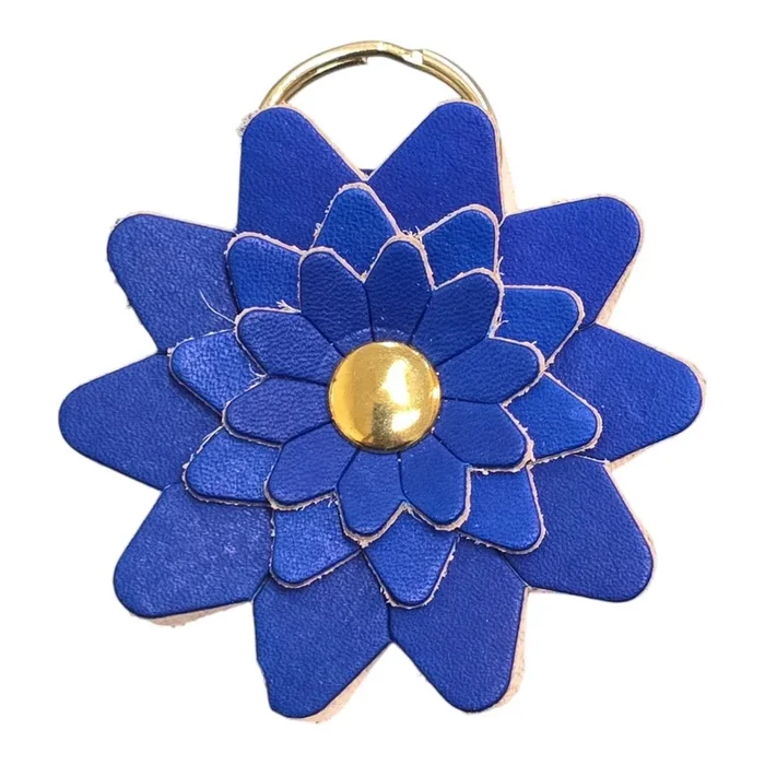 Flower Leather Keyring