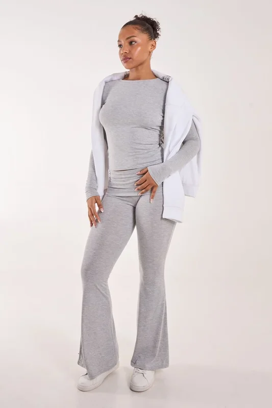 Fold Over Waist Lounge Flares