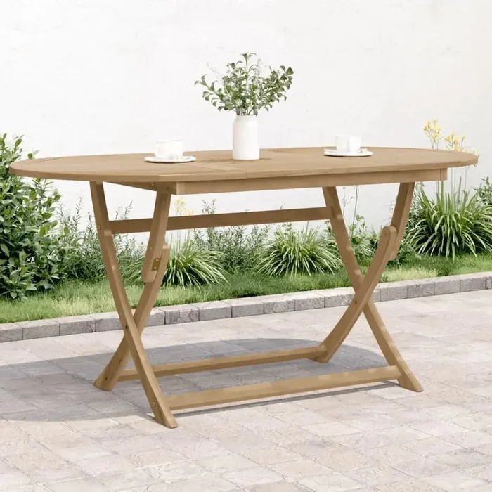 Folding Garden Table in Solid Wood Acacia (160 x 85 x 75cm)