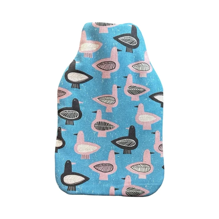Folk Birds Hot Water Bottle