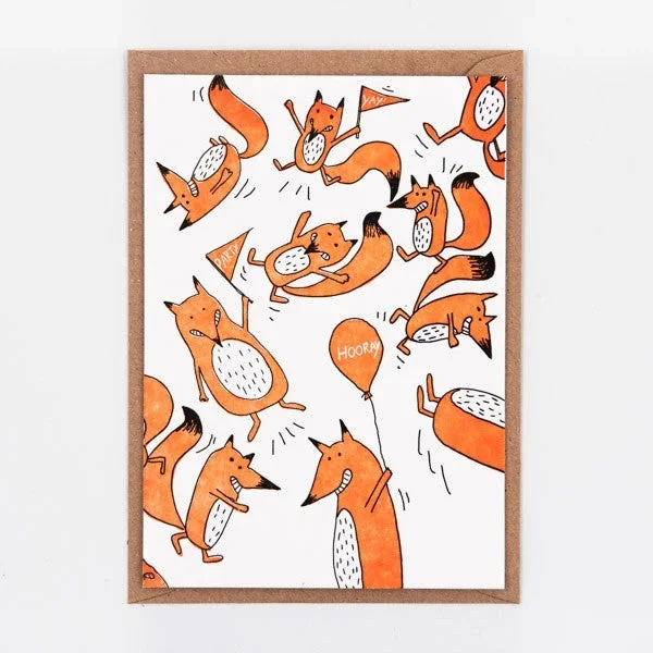 Foxy Party Postcard