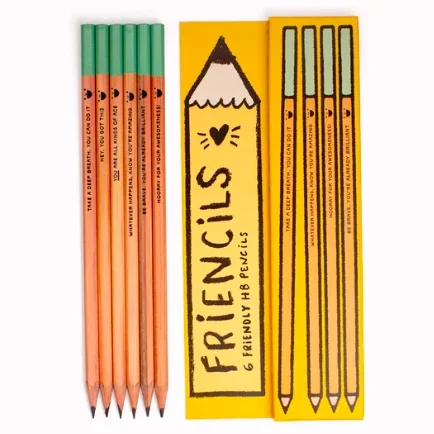 Friencils Friendly HB Pencils Pack of 6