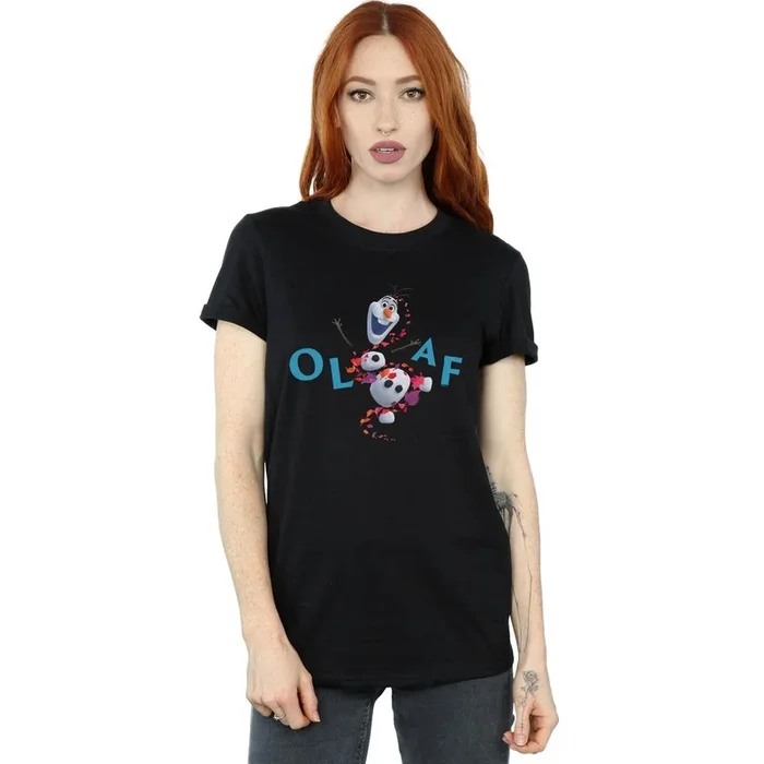 Frozen 2 Olaf Leaf Jump Cotton Boyfriend T-Shirt