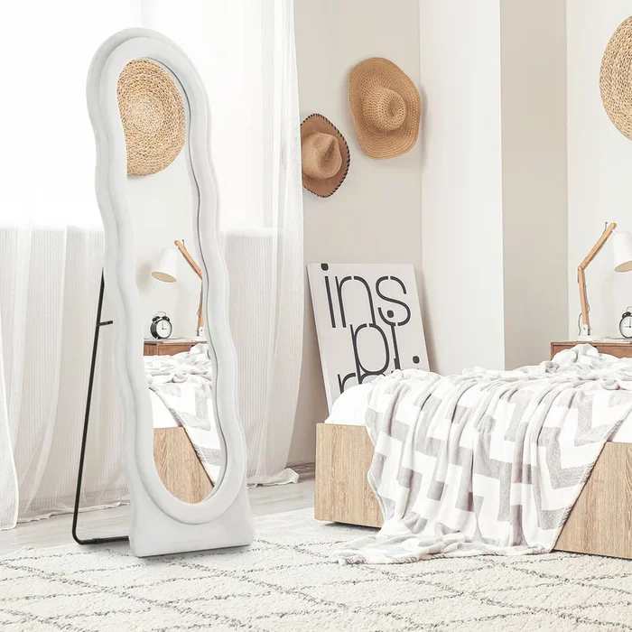 Full Length Mirror, Standing, Leaning or Wall Mirror, White