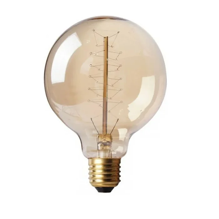 G95 E27 60W Edison Antique Filament Spiral Lamp Light Bulb~3016
